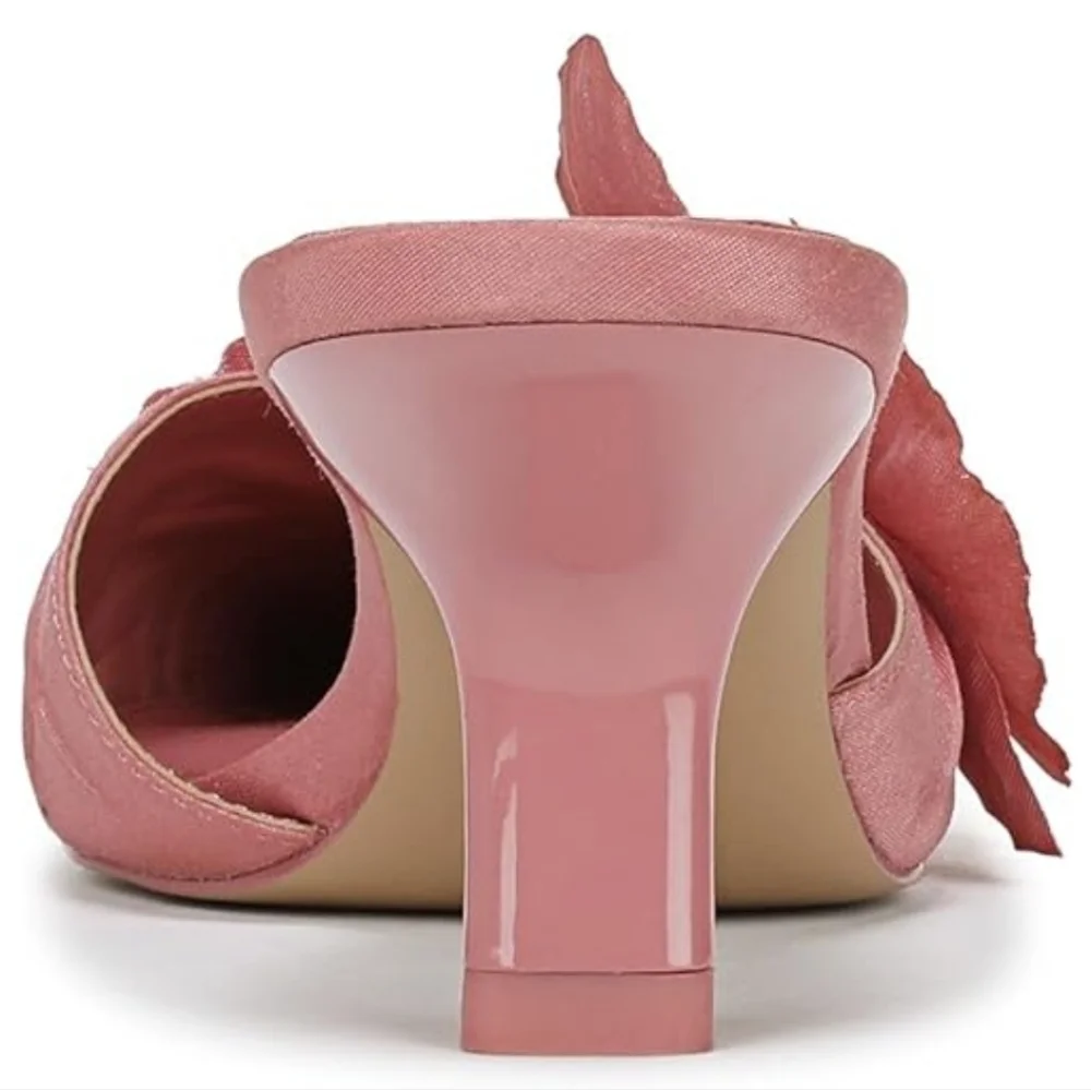 💕🔹️Sam Edelman 🔹️pink lily  Floral Women's BELLA dress  Mules/ Heels. - Picture 4 of 7